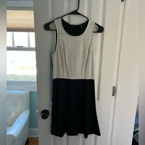 Black and white skater dress